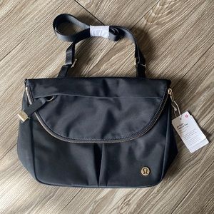 Brand New Lululemon Purse All Night Festival Bag Black and Gold 5L